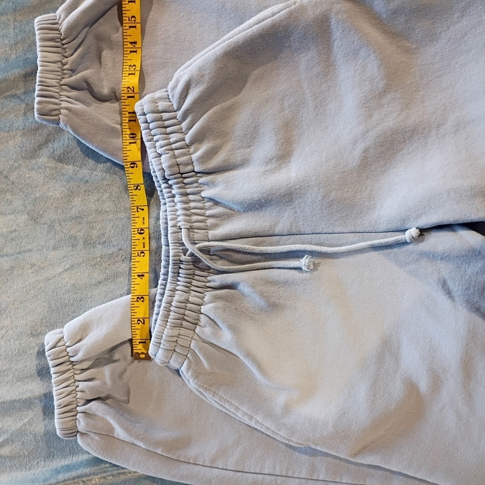 Zara Matching Sweatshirt & Jogger Set Blue Cropped Lounge Athleisure Size S - Picture 6 of 11